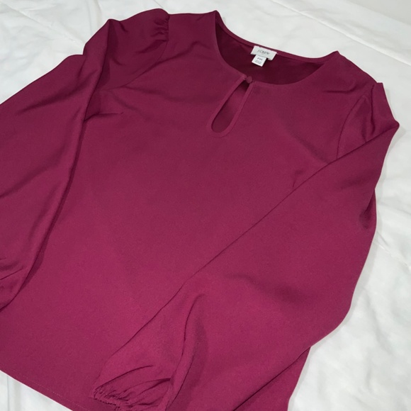 j.Crew Factory Keyhole long sleeves top - Picture 2 of 7